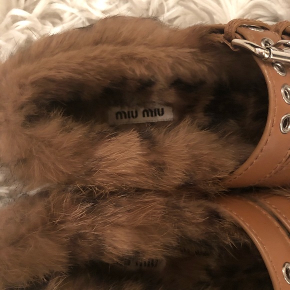 ‼️SOLD💯 Miu Miu Fur lined Ballerina Flats - Picture 2 of 8